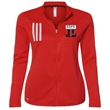 Adidas Women's 3-Stripes Double Knit Full-Zip Red