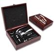 Elegant 9 Piece Set In Rosewood Box Wine Accessory Tool Kit