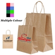 2 Sizes Reusable Multiple Color Kraft Paper Tote Bag