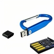 USB Drive Keychain With Carabiner