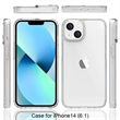 iPhone 15 Clear Hard Shell Case with TPU Edge Bumpers