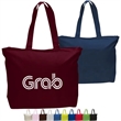 12 oz. Zipper Cotton Canvas Tote Bag (20" x 15")