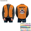 Domestic Sublimated SAFETY Polyester Poplin Vest