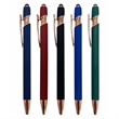 Stylish comfort aluminum rubberized plunger action pen