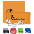 Mobile Tech Earbud Kit with Microfiber Cloth in Cinch Pouch