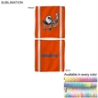 Colored Sublimated Rally Towel with Jersey stripes, 10x10