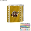 Colored Sublimated Rally Towel with Jersey stripes, 12x12