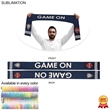 Sublimated Soccer Football Scarves, 6x60