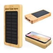 8000mah Bamboo Solar Power Bank Wireless Charger
