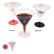 6.5 oz Clear Plastic Martini Glasses Dessert Cocktail Cup