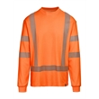 ANSI Class 3 Orange Cotton Rich Long Sleeve T-Shirt