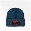 Cuffed Beanie With Sewn on Embroidered Patch