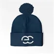 Cuffed Pom Beanie With Direct Embroidery