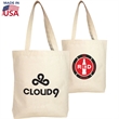 100% USA-Made 10 oz Cotton Canvas Tote Bag (13" x12.5" x3")