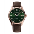 Men's FC INDEX AUTOMATIC Leather Strap Watch Green Dial
