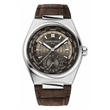 Men's FC HIGHLIFE WORLDTIMER Leather Strap Watch, Brown Dial