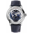 FC Mens Manufacture Alligator Strap Watch, Blue dial