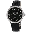 Ladies FC Manufacture Alligator Strap Watch Black Dial