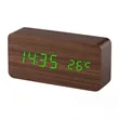 Wooden Alarm Clock with Temperature Display