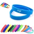 Solid Colored Silicone Wristband (1/2" Wide)