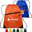 Drawstring Sports Bag w/ Zipper & Earphone Slot (13.5"x18")