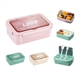 Heatable Bento Lunch Box Single Layer With Cutlery Set