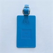 Blue Leather Luggage Tag