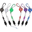 Retractable Carabiner Badge Reel Mini Ballpoint Pen