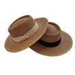 Womens Wide Brim Straw Summer Beach Sun Hat