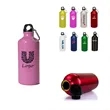 Aluminum Sport Bottle With Carabiner - 20Oz