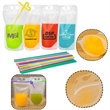 17oz Drink Pouches With Straw