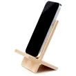 Portable table stand bamboo wood mobile phone cell holder
