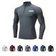 Mens Quarter Zip Pullover Long Sleeve Shirt