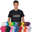 Round Neck Short Sleeve Plain T-Shirt With Customized Logo