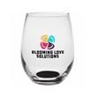 9 oz. Tulip Stemless Wine Glasses w/ Full Color Imprint