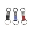 Gunmetal Faux Fiber Leather Clip-On Key Chain