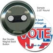 Bar Double Magnet 2.25 Inch Round Button