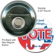 Pin-back Neo Magnet 2.25 Inch Round Button
