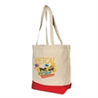 Colored Bottom Gusset 10oz Cotton Tote Bag