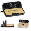 Bamboo Wireless Portable Charger With Digital Clock