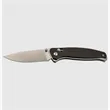 Bison River Button Lock Folding 4-1/2" Knife with Clip Black