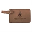 Dark Brown Leatherette Luggage Tag
