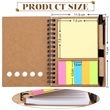 Lined Spiral Notebook With Pen Sticky Notes