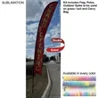 19'X-Large Feather Flag Kit, Full Color Graphics Double Side