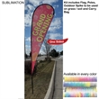 16' X-Large Tear Drop Flag Kit, Full Color Graphics One Side
