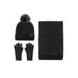 Winter Warm Knitted Scarf Beanie Hat and Gloves Set