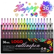 Shimmer Markers Outline Pens 36-Color Set