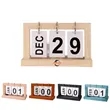 Wooden Perpetual Desk Calendar Office Decor Creative