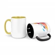 15 OZ 2 Tone Inner and Handle Mugs