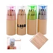 12 Colored Short Pencil Set With Sharpeners